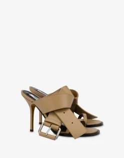 Moschino Sandals^Belted Up Calf Sandals BEIGE