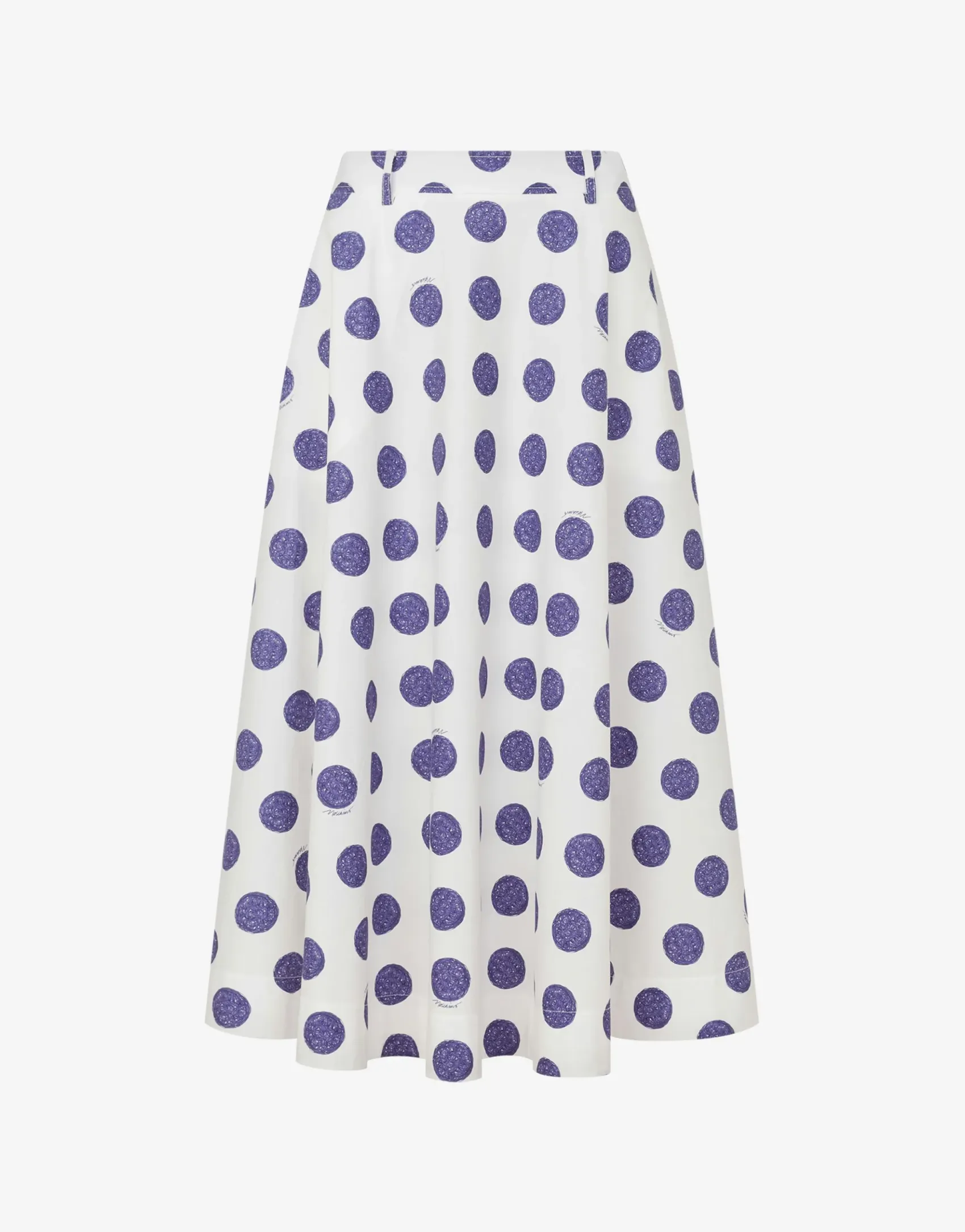 Moschino Skirts^Biro Polka Dots poplin skirt WHITE