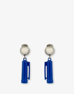 Moschino Jewelry^Blue Pen Cap drop earrings LIGHT BLUE