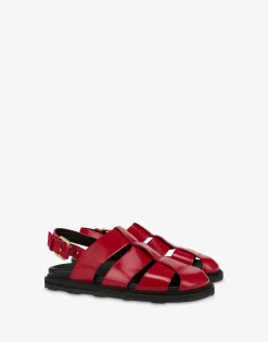 Moschino Sandals^Brushed Calf Sandals RED