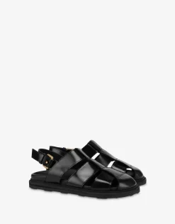 Moschino Sandals^Brushed Calf Sandals BLACK