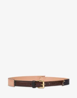 Moschino Belts^Calf patchwork belt MULTICOLOURED