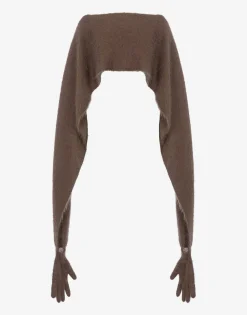 Moschino Scarves & Foulard^Cloak in brushed mohair BROWN