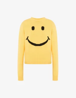Moschino Knitwear^Cotton Blend Pullover Smiley® YELLOW