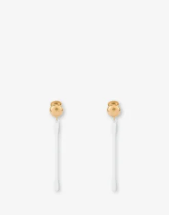 Moschino Jewelry^Cotton Bud Drop Earrings GOLD