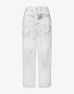 Moschino Co-ords|Pants & Shorts^Cotton bull pants Laurel Crown Patch WHITE