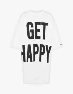 Moschino Dresses^Cotton interlock dress Get Happy WHITE
