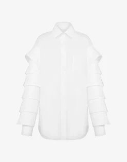 Moschino Shirts & Tops^Cotton Muslin Shirt Multi Collars WHITE