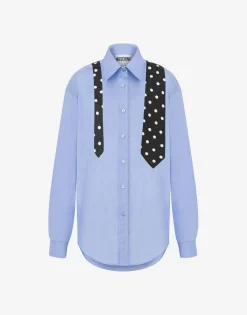 Moschino Shirts & Tops^Cotton Muslin Shirt Tie AZURE
