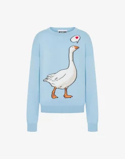 Moschino Knitwear^Cotton Pullover Goose AZURE