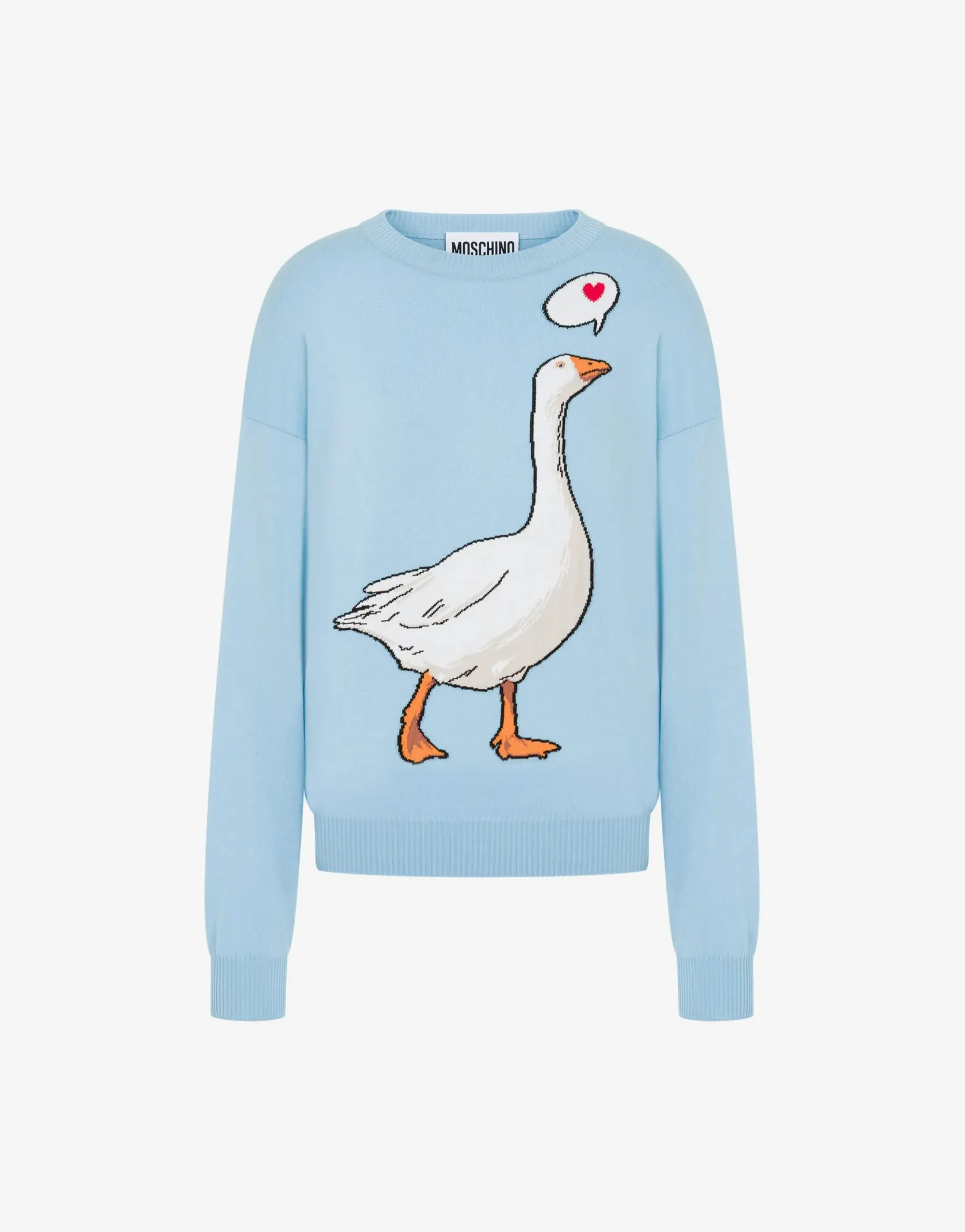 Moschino Knitwear^Cotton Pullover Goose AZURE