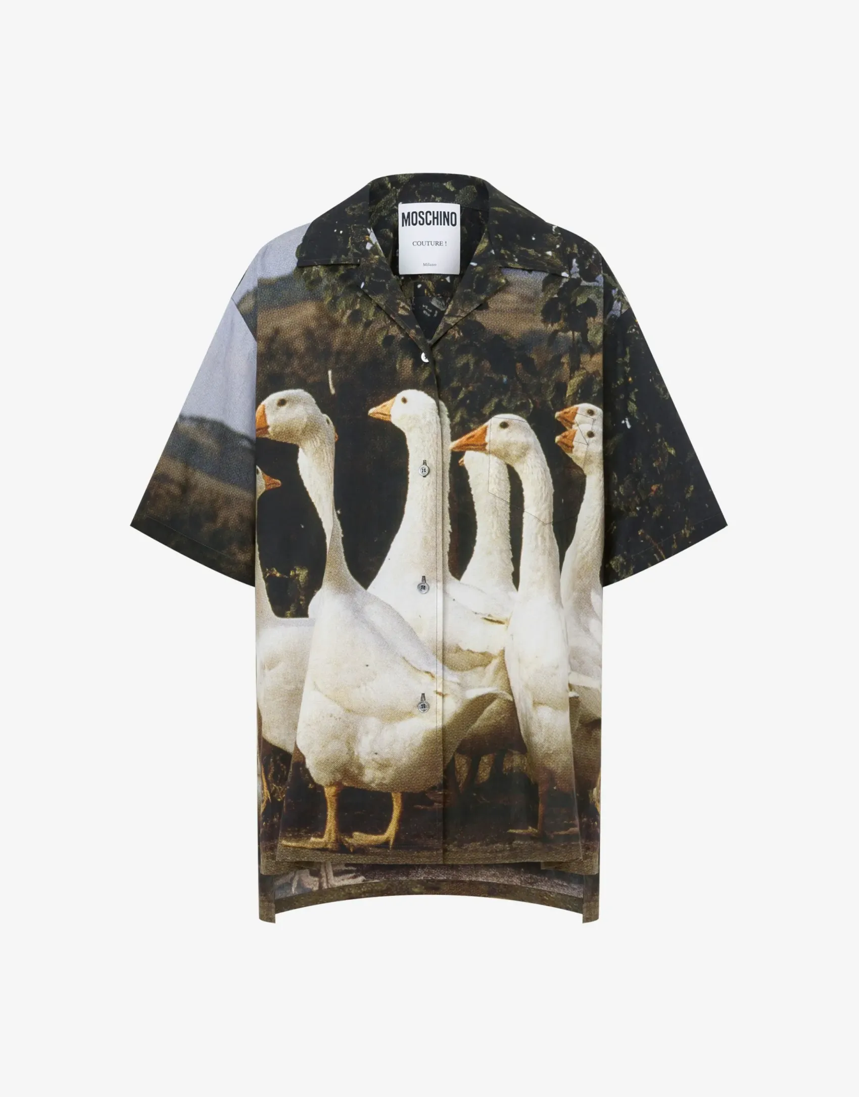 Moschino Shirts & Tops^Cotton Voile Shirt Goose Print MULTICOLOURED