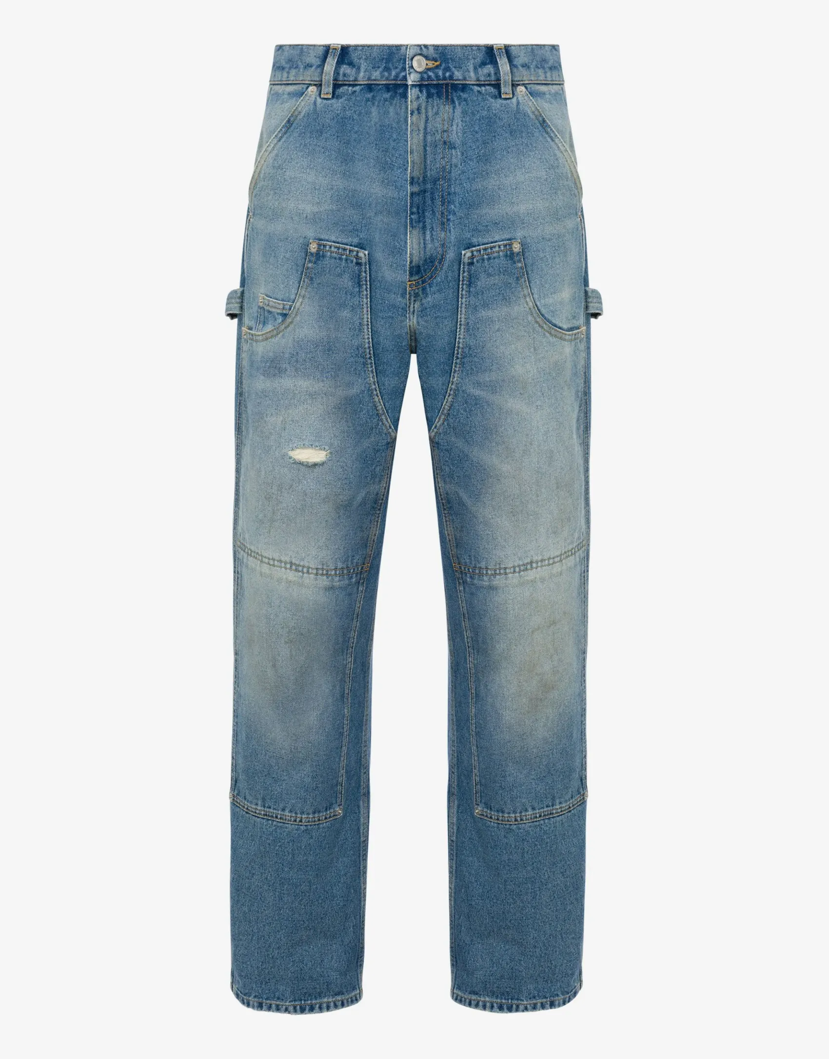 Moschino Pants & Shorts^Denim Pants Laurel Crown Logo BLUE DENIM