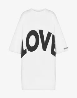 Moschino Dresses|Co-ords^Dress in interlock cotton Love WHITE