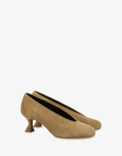 Moschino Pumps^Duck Suede Pumps BEIGE