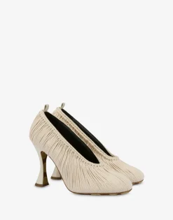 Moschino Pumps^Duck Waxed Lace Pumps IVORY