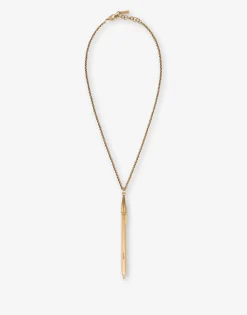 Moschino Jewelry^Feather pendant necklace GOLD