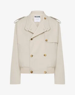 Moschino Coats & Outerwear^Gabardine Jacket Tailored Twist LIGHT BROWN
