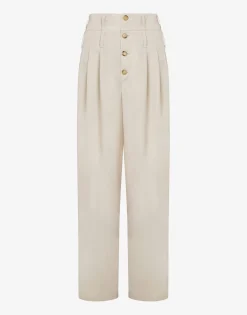 Moschino Pants & Shorts^Gabardine Trousers with Trench Details LIGHT BROWN