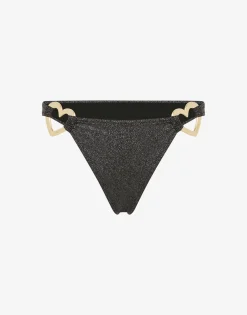 Moschino Swimwear^Glitter Metal Hearts Swim Briefs BLACK