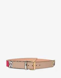 Moschino Belts^Goat patchwork belt MULTICOLOURED