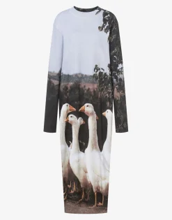 Moschino Dresses^Interlock Dress Goose Print MULTICOLOURED