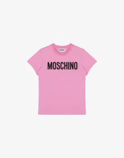 Moschino Boy^Jersey T-shirt Lettering Logo PINK