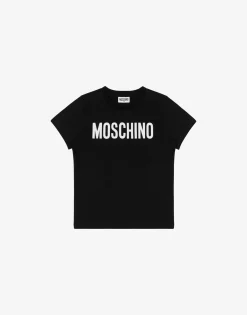 Moschino Girl|Boy^Jersey T-shirt Lettering Logo BLACK