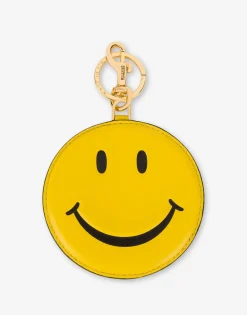 Moschino Wallets & Key Rings^Keychain in nappa Smiley® YELLOW