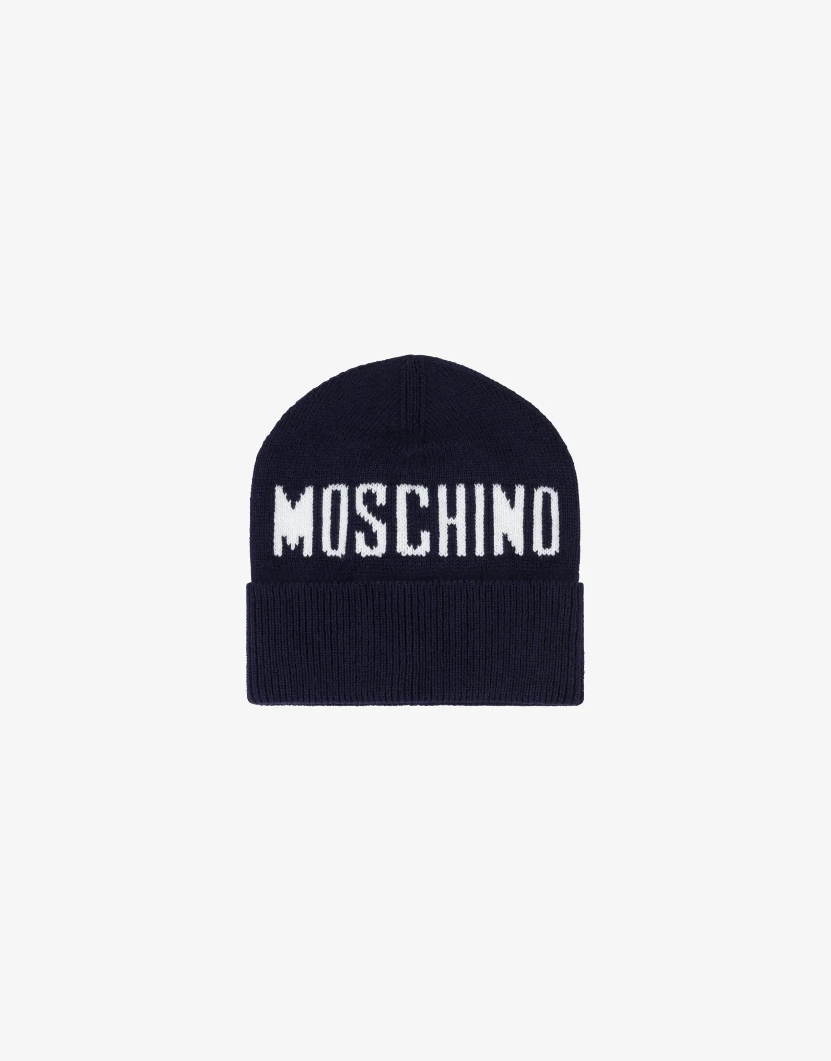 Moschino Girl|Boy^Knit hat with logo BLUE NAVY