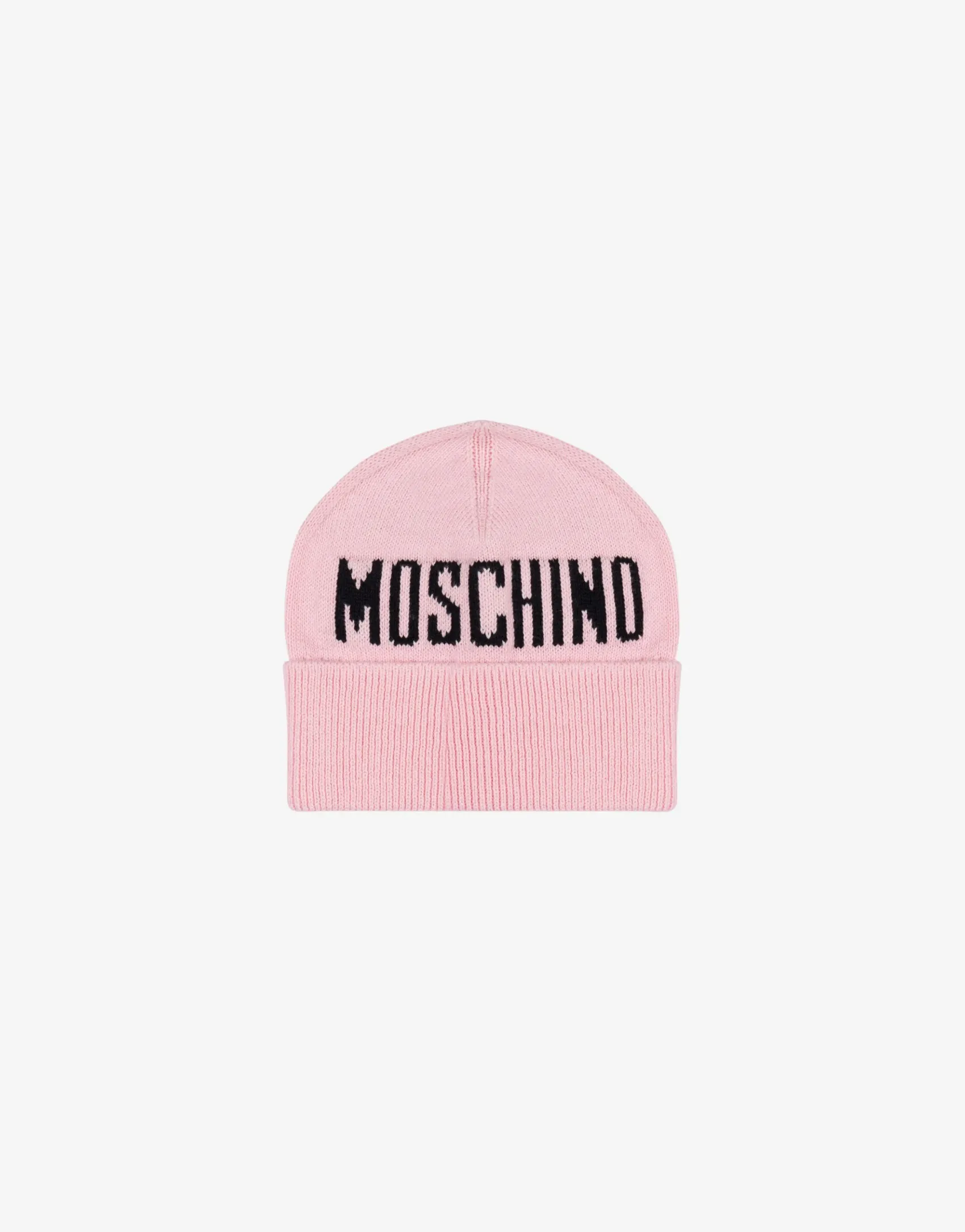Moschino Girl|Boy^Knit hat with logo CONFETTI PINK