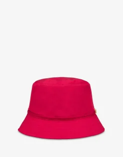 Moschino Hats & Gloves^Lettering Logo Bucket hat RED