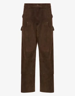 Moschino Pants & Shorts^Light Suede Pants DARK BROWN