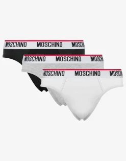 Moschino Underwear^Logo Band set of 3 briefs WHITE