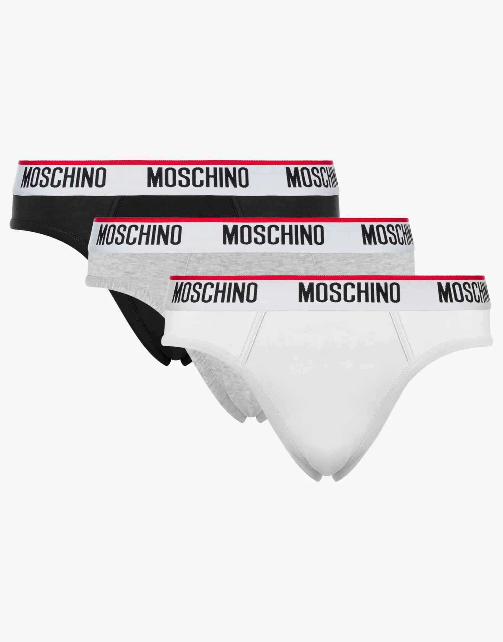 Moschino Underwear^Logo Band set of 3 briefs WHITE