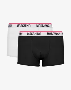 Moschino Underwear^Logo Band set of 2 jersey stretch boxers BLACK