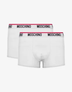Moschino Underwear^Logo Band set of 2 jersey stretch boxers WHITE