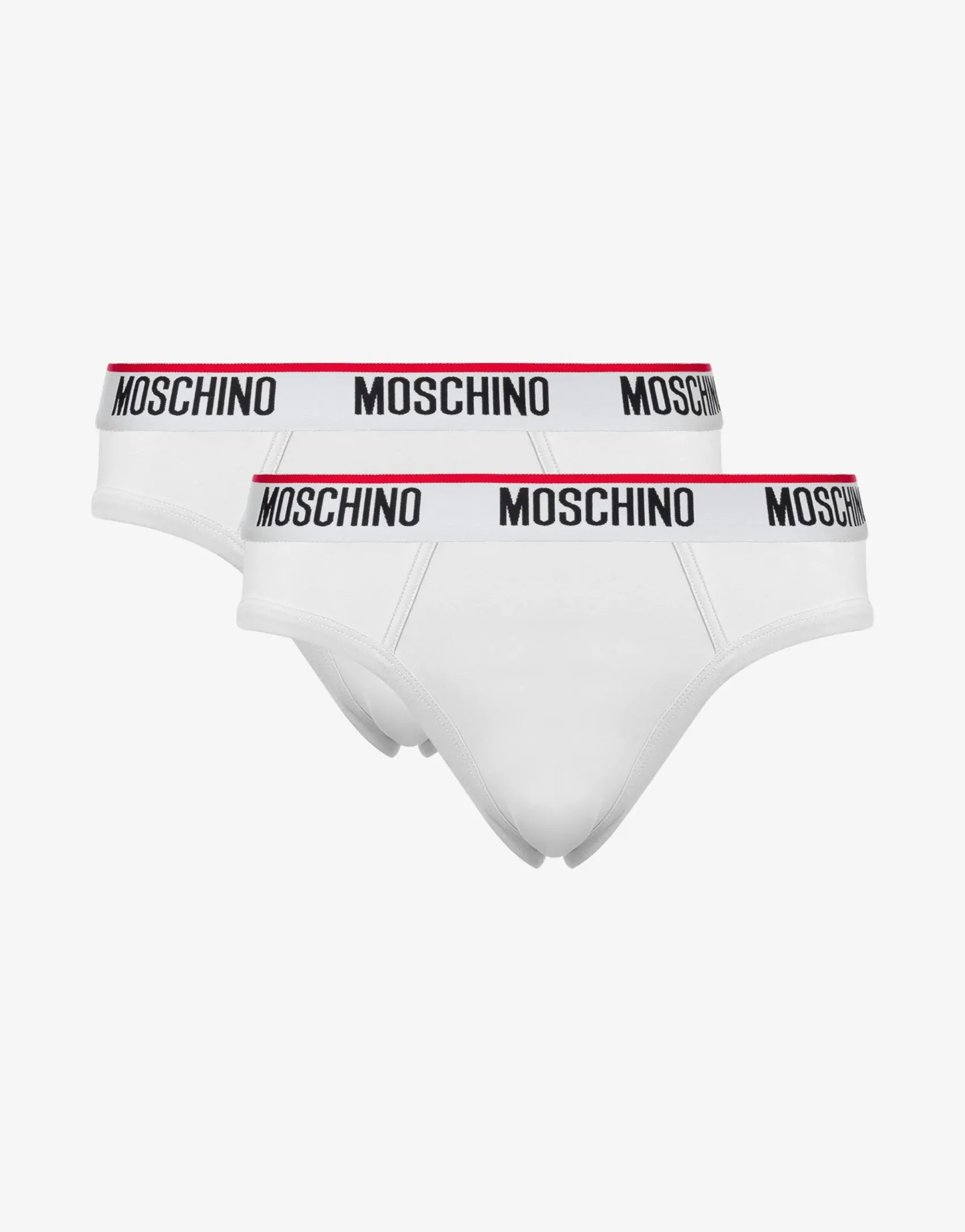 Moschino Underwear^Logo Band set of 2 stretch briefs WHITE