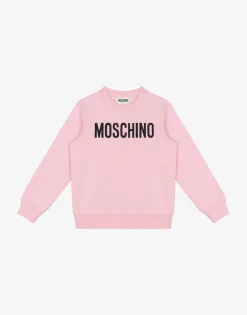 Moschino Boy^Logo cotton sweatshirt CONFETTI PINK