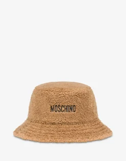 Moschino Hats & Gloves^Logo Embroidery bucket hat CARAMEL