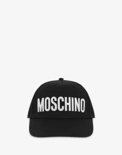 Moschino Hats & Gloves|Hats & Gloves^Logo Embroidery canvas hat BLACK