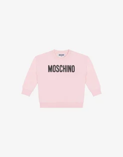 Moschino Girl|Boy^Logo Print Cotton Sweatshirt CONFETTI PINK