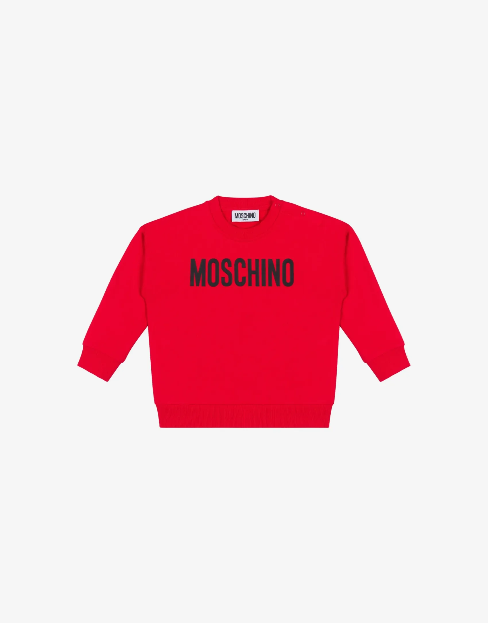Moschino Girl|Boy^Logo Print Cotton Sweatshirt RED
