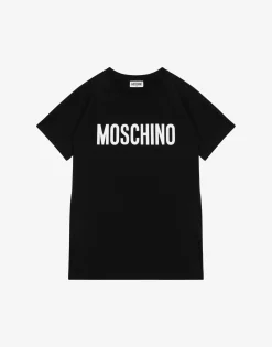 Moschino Girl^Logo Print jersey dress BLACK