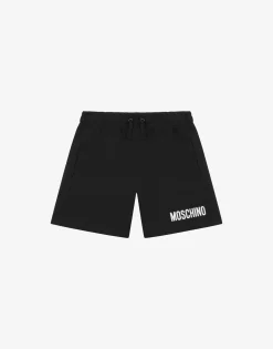 Moschino Girl|Boy^Logo Print jersey shorts BLACK