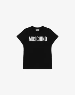 Moschino Girl|Boy^Logo Print jersey T-shirt BLACK