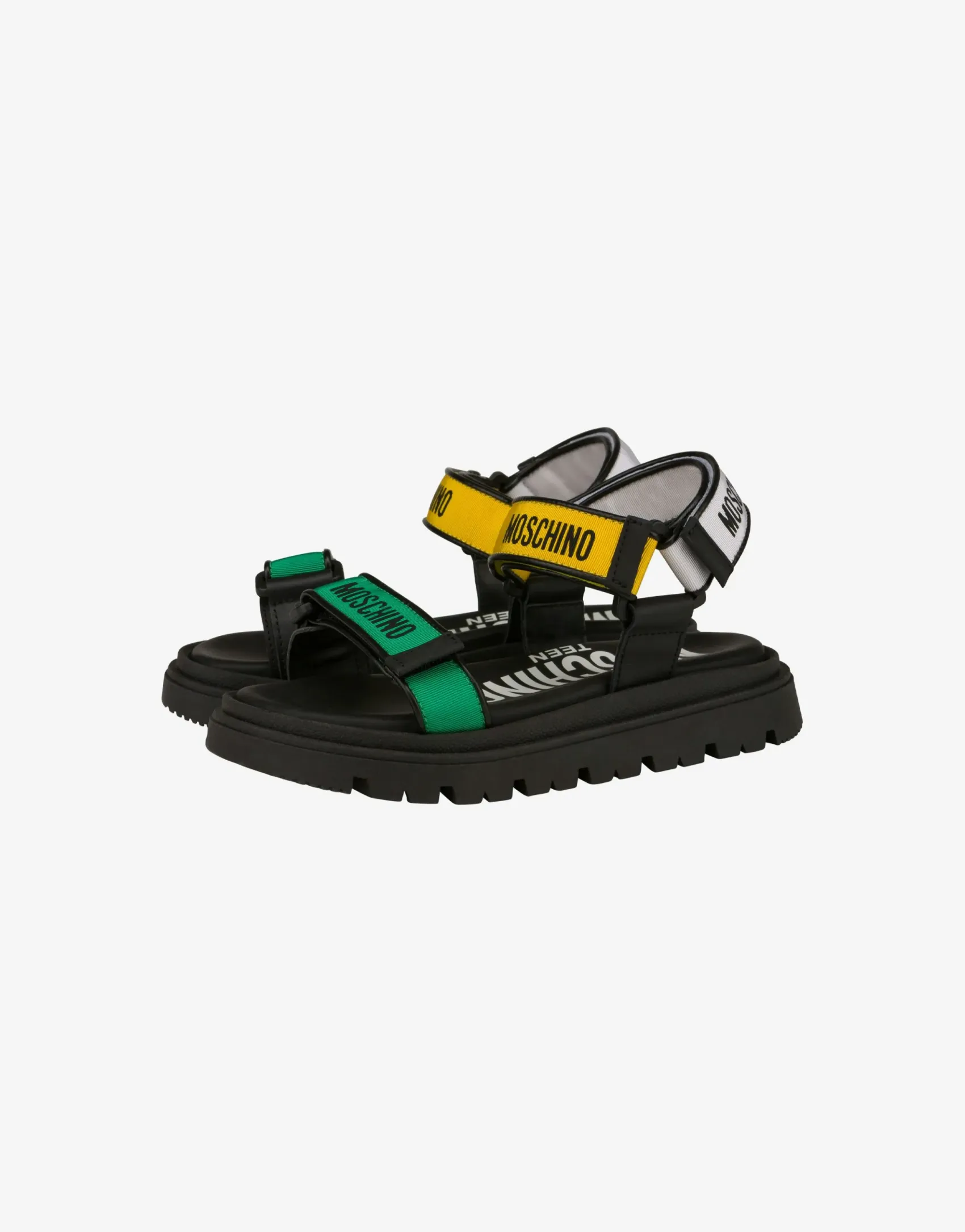 Moschino Boys Shoes|Boy^Logo Tape multi-strap sandals MULTICOLOURED