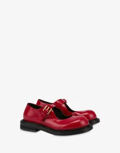 Moschino Flats^Mary Jane Olivia RED