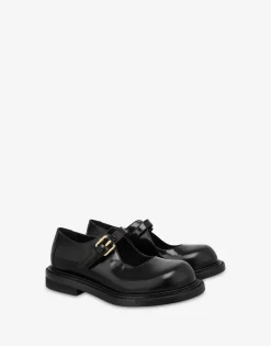Moschino Flats^Mary Jane Olivia BLACK