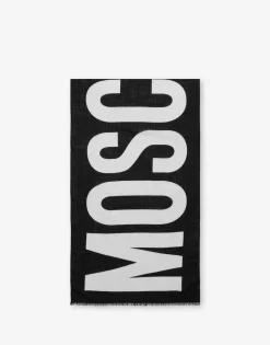 Moschino Scarves & Ties^Maxi Logo scarf BLACK